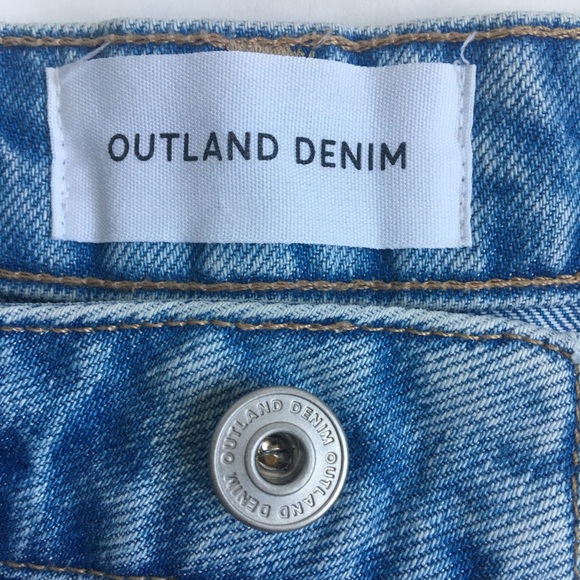 OUTLAND DENIM Annie High Rise Relaxed Former Blue Denim Jean Short Size 31 - Picture 10 of 17